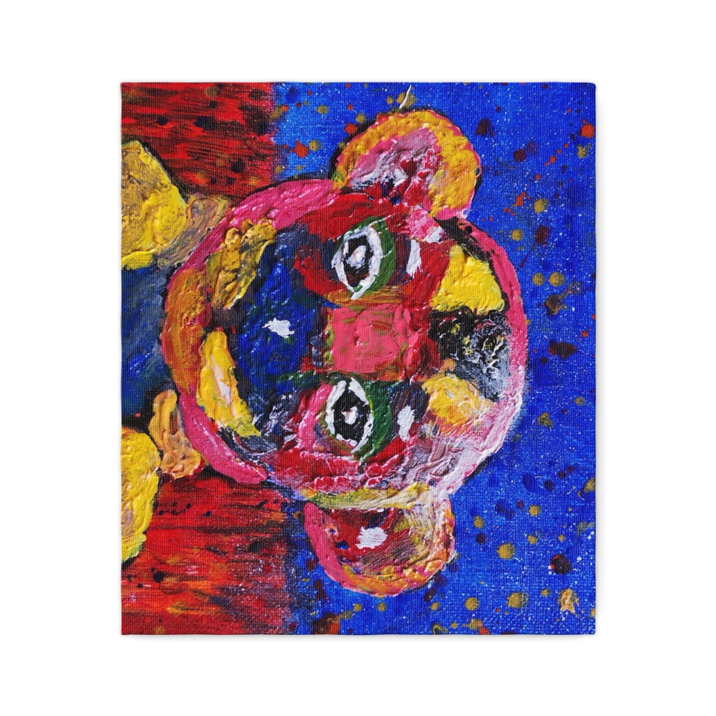 ライオンベビーと星降る夜空　キャンバス　F１０　アクリル　複製画