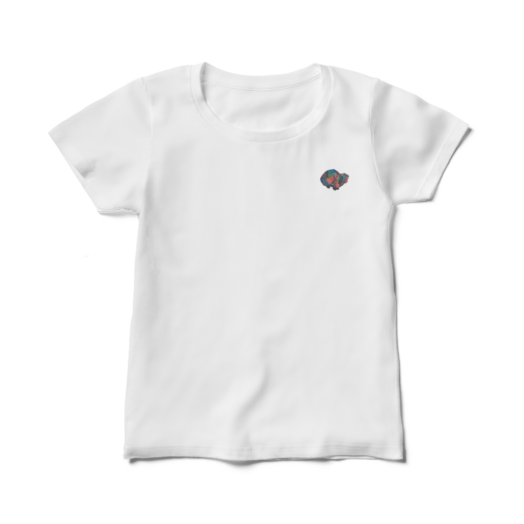 レディースTシャツ 白 怪しいウサギ 面積小