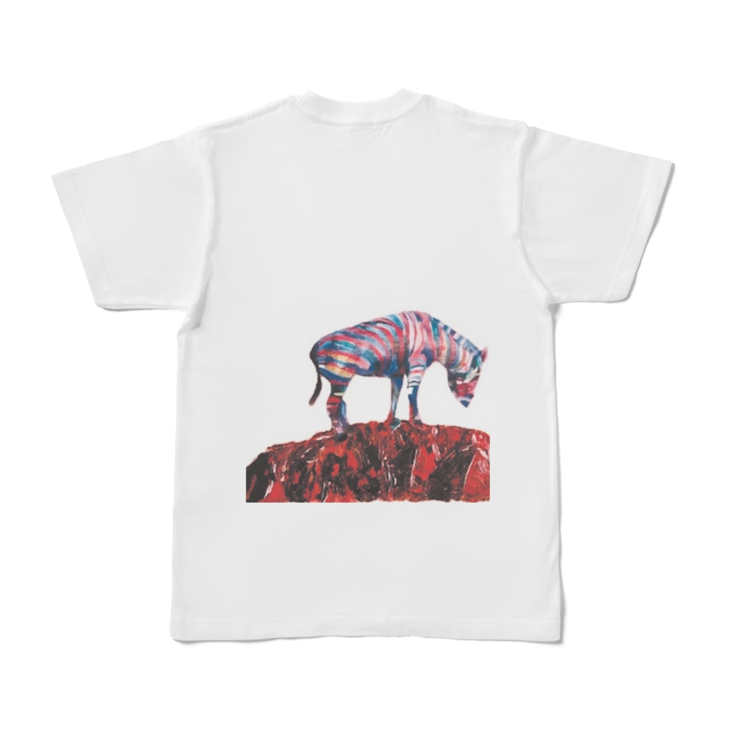 Tシャツ 白 エアーズロックとレインボージブラ 夏物