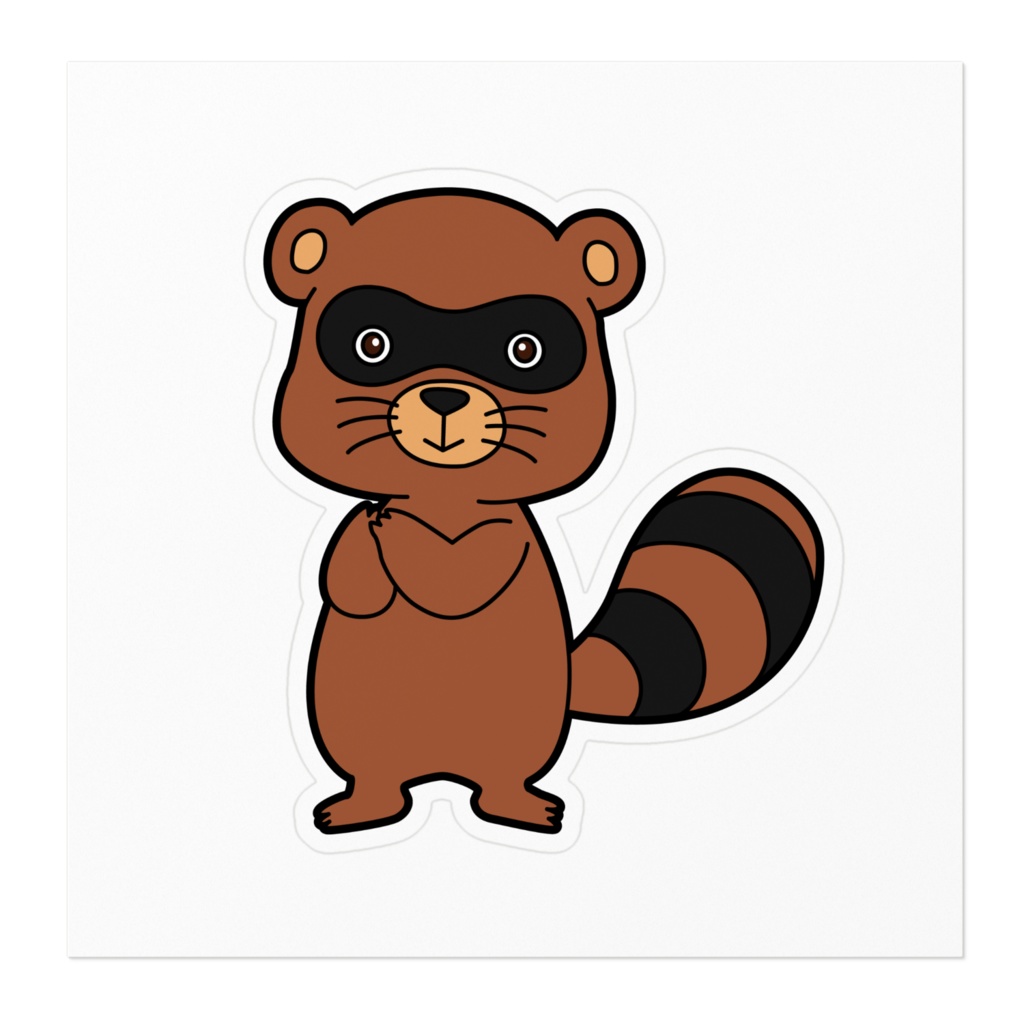 動物占い® ステッカー -たぬき-