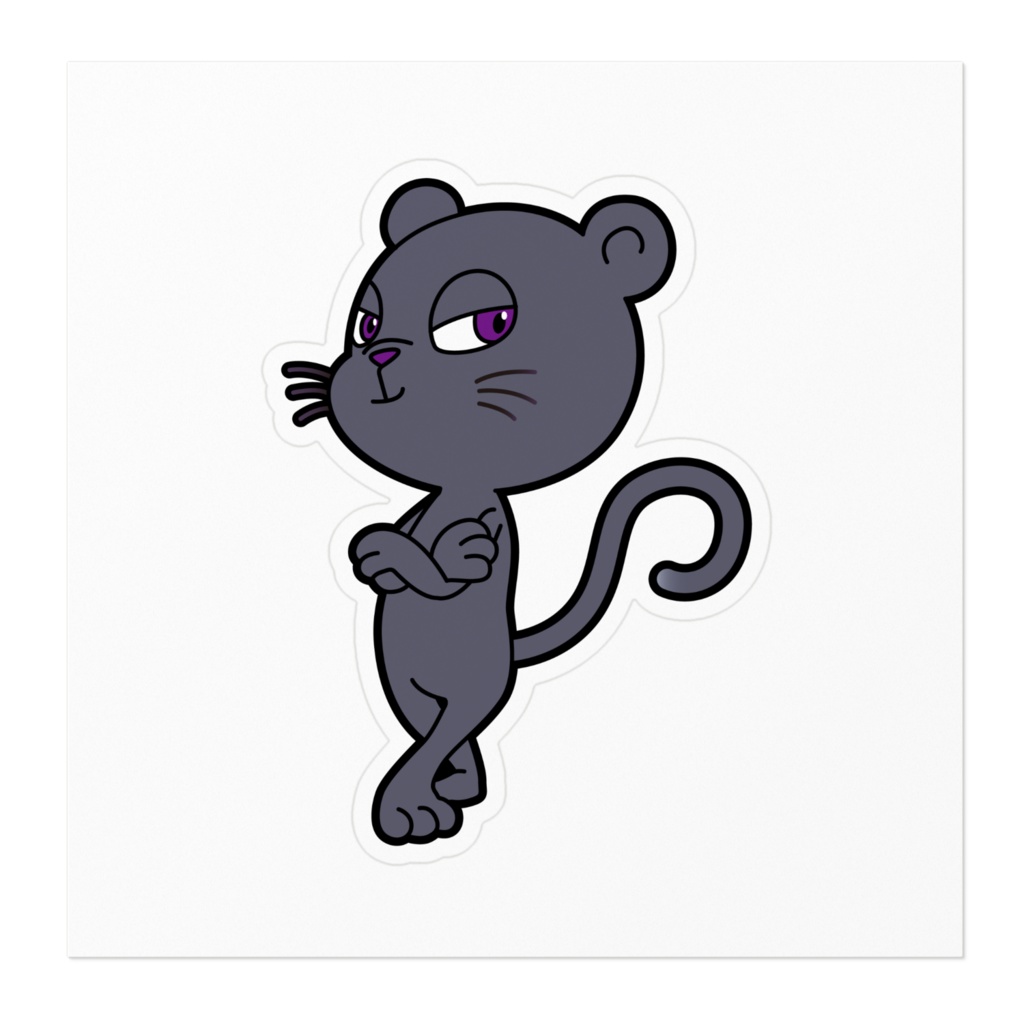 動物占い® ステッカー -黒ひょう-