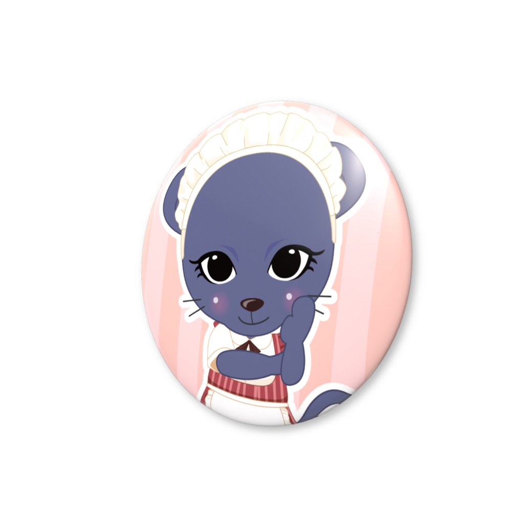 動物占い®缶バッジ カフェ -黒ひょう-