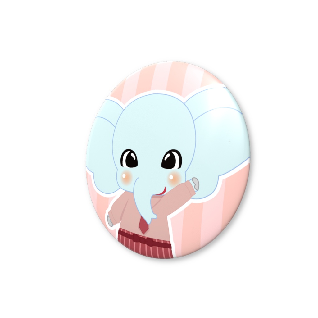 動物占い®缶バッジ カフェ -ゾウ-