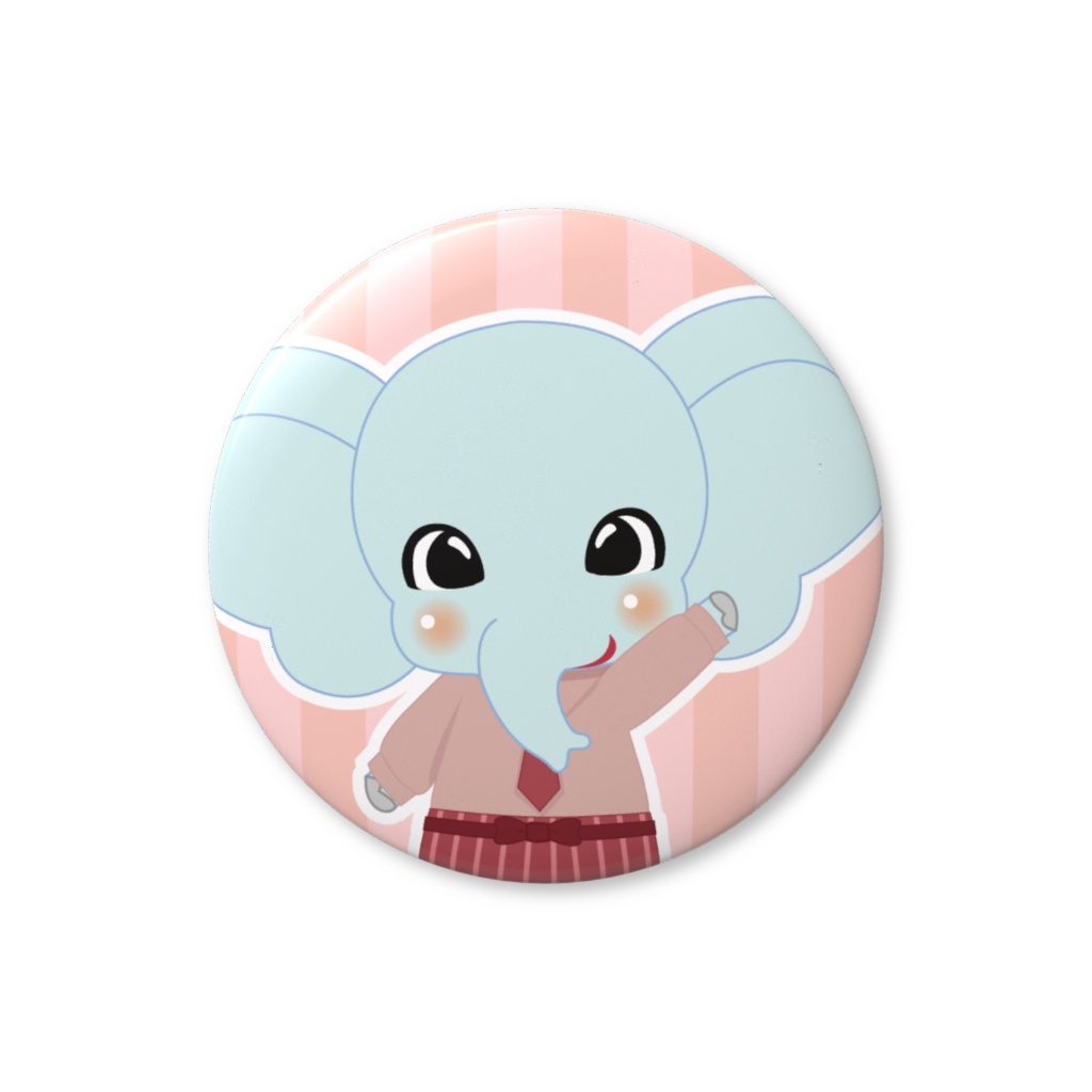 動物占い®缶バッジ カフェ -ゾウ-