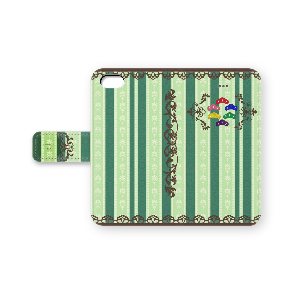 【おそ松さん】手帳型iPhoneケース2・グリーン