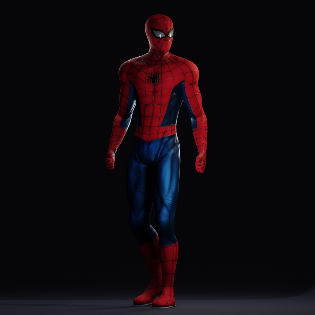 Classic Spider-Man V4 VRChat 3D Model + Unity package + Color Variants