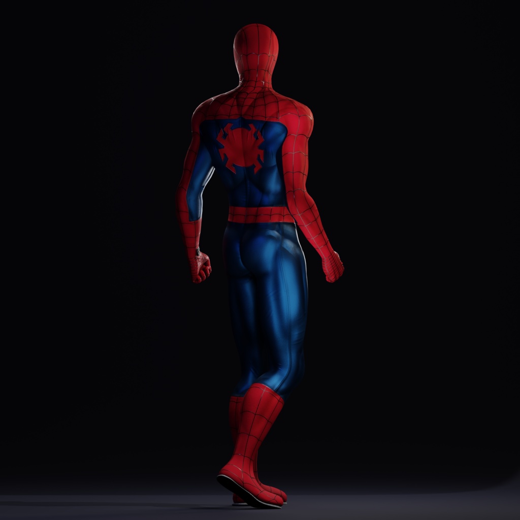 Classic Spider-Man V4 VRChat 3D Model + Unity package + Color Variants