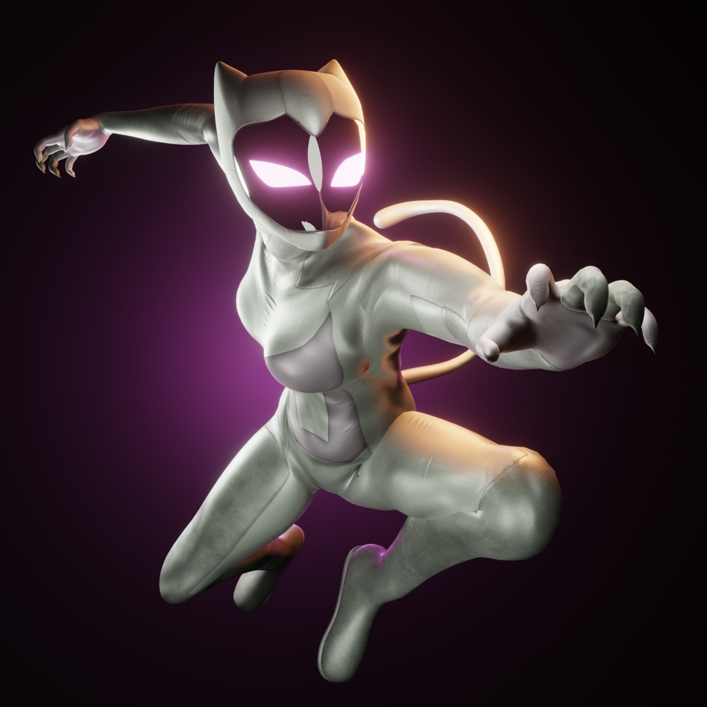 Cyber Cat VRChat 3D Model + Unity package