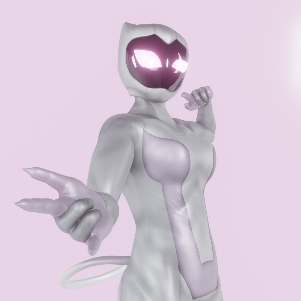Cyber Cat VRChat 3D Model + Unity package