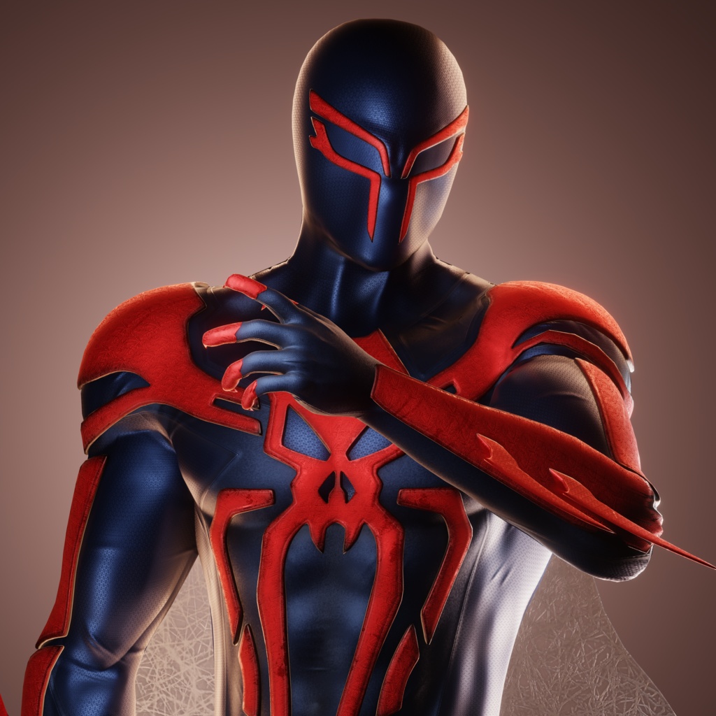 2099 Spider-Man V2 VRChat 3D Model + Unity package + Color Variants