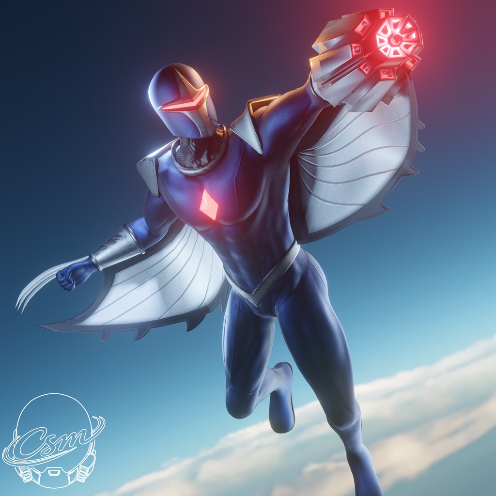 Dark Hawk VRChat 3D Model + Unity package + Color Variants