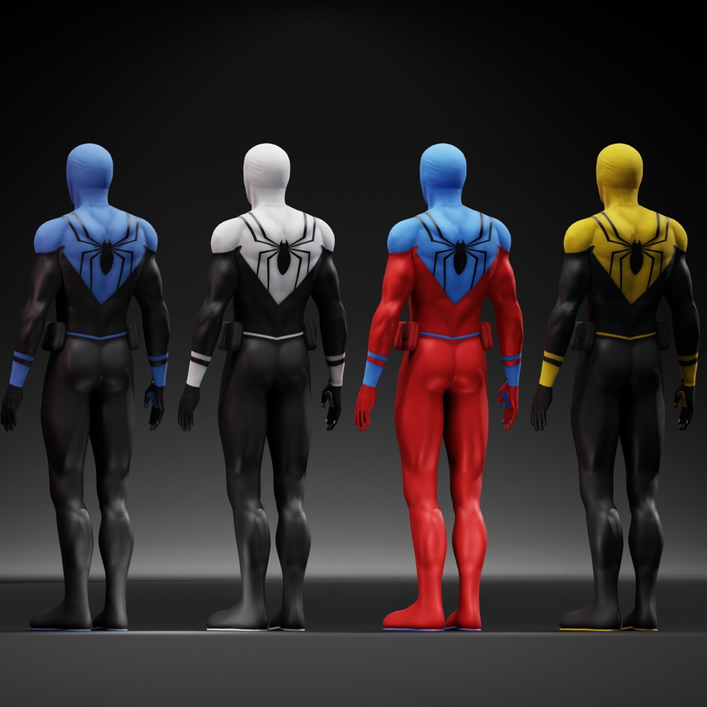 Assassin Spider-Man VRChat 3D Model + Unity package + Color Variants
