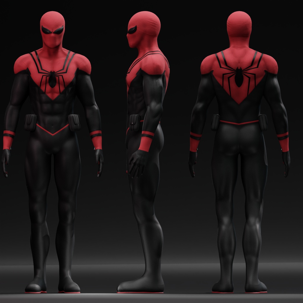 Assassin Spider-Man VRChat 3D Model + Unity package + Color Variants