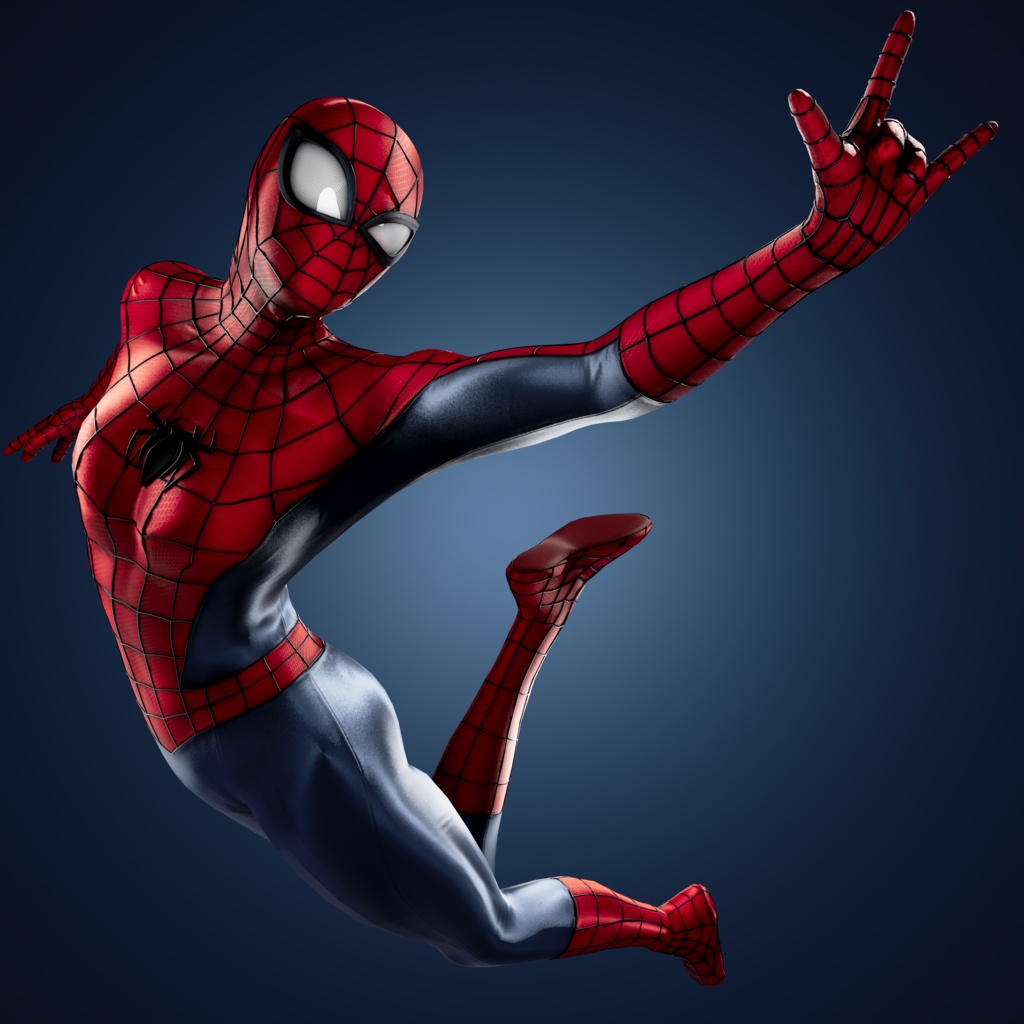 Realistic Spider-Girl VRChat 3D Model + Unity package