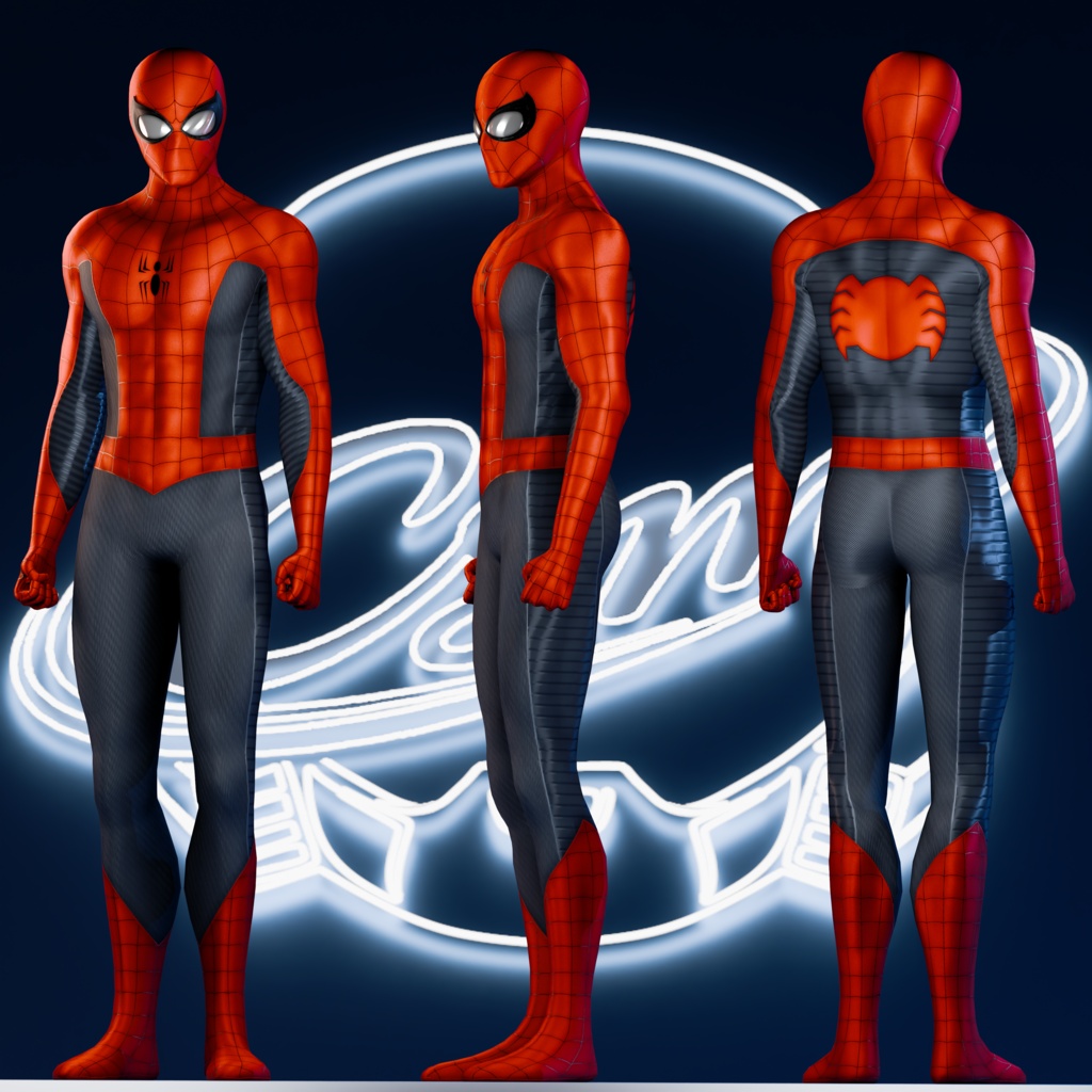Spider-Man Life Story VRChat 3D Model + Unity package + Color Variants
