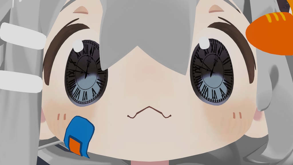 無料配布:どこでもVRC専用時計(VRCアバター想定)VRC Avatar-Ready Clock for Anywhere