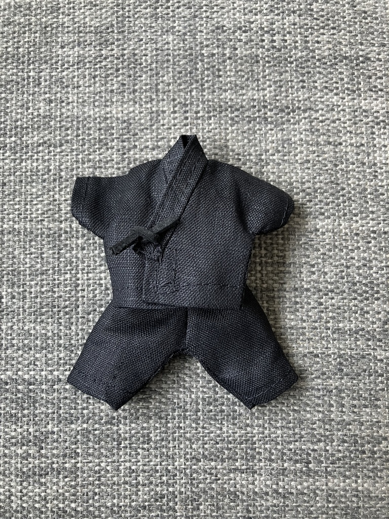 オビツ11  上質な麻の甚平　black