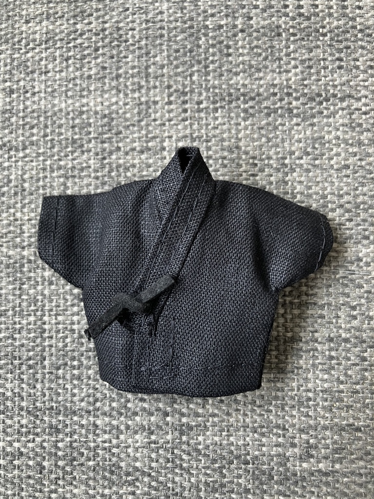 オビツ11  上質な麻の甚平　black