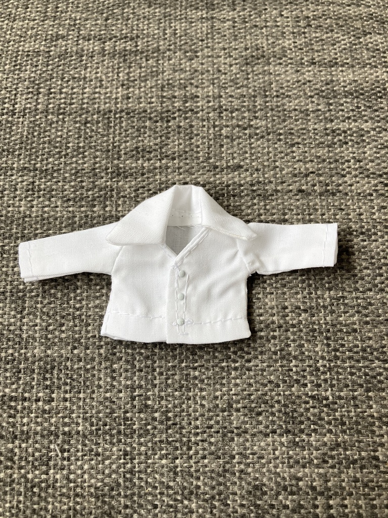 オビツ11  Vネック長袖シャツ　white