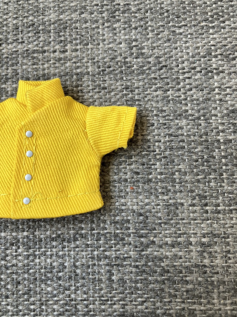 オビツ11  半袖シャツ　スタンドカラー　yellow