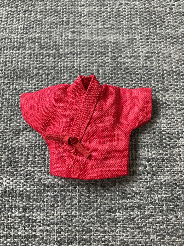 オビツ11  上質な麻の甚平　red