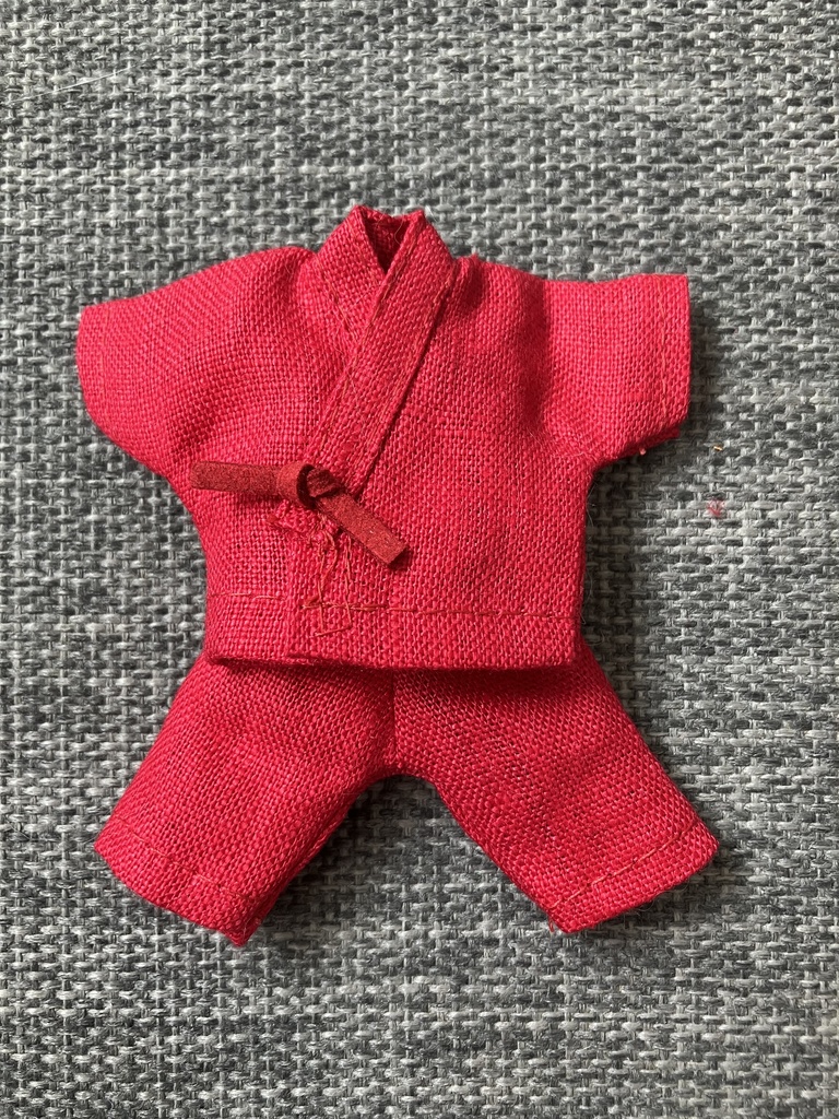 オビツ11  上質な麻の甚平　red