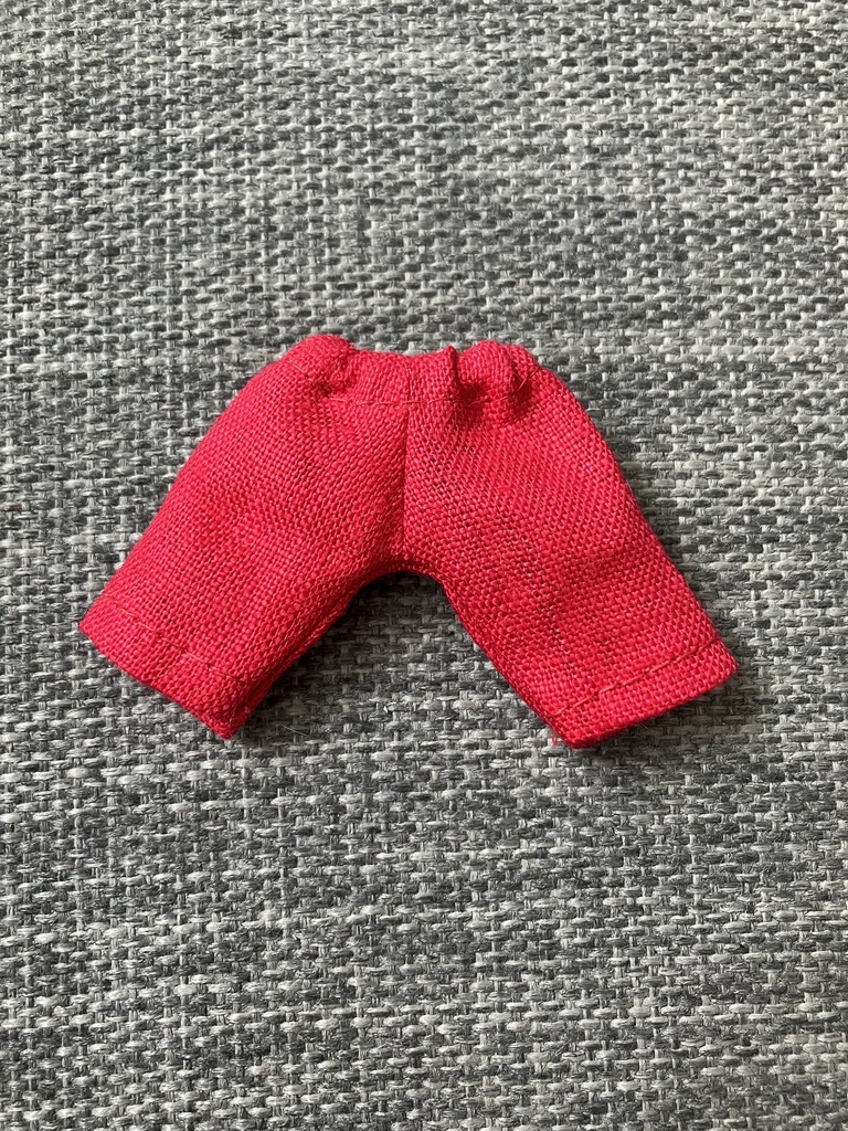 オビツ11  上質な麻の甚平　red
