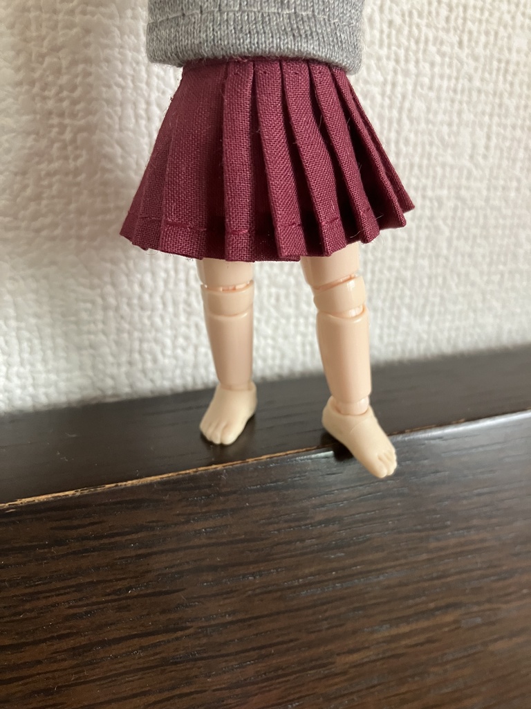 オビツ11  プリーツスカート　grape