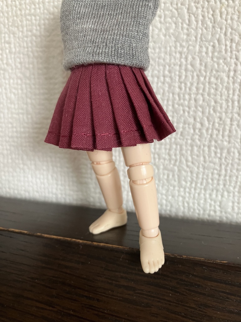 オビツ11  プリーツスカート　grape