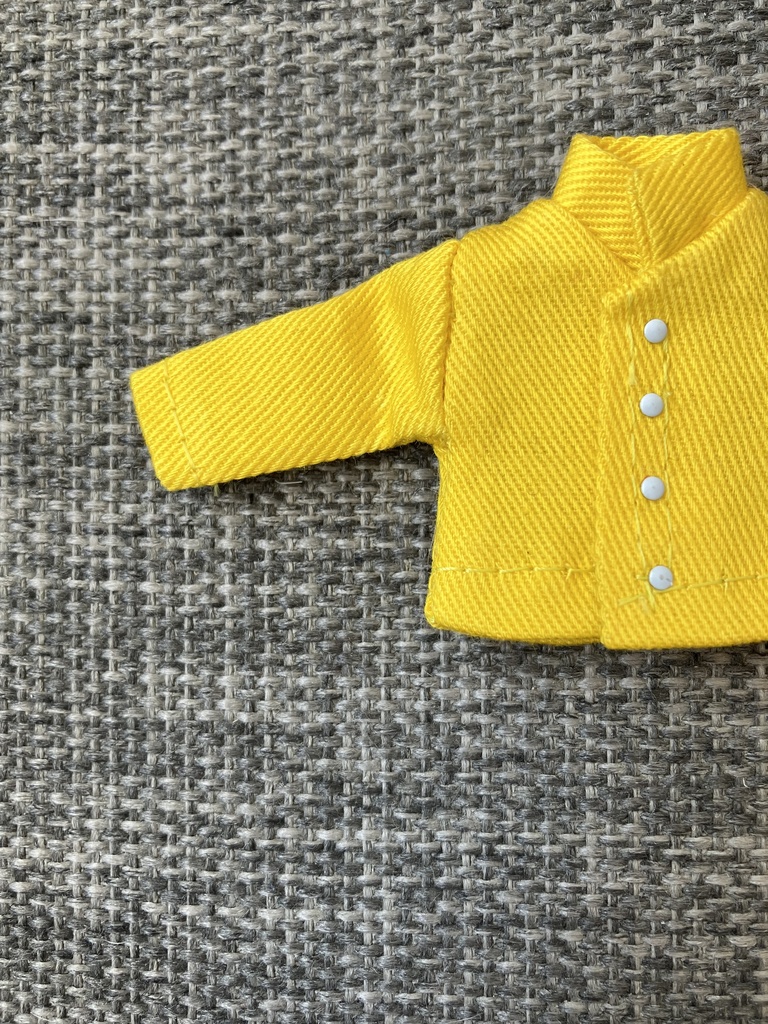 オビツ11  長袖シャツ　スタンドカラー　yellow