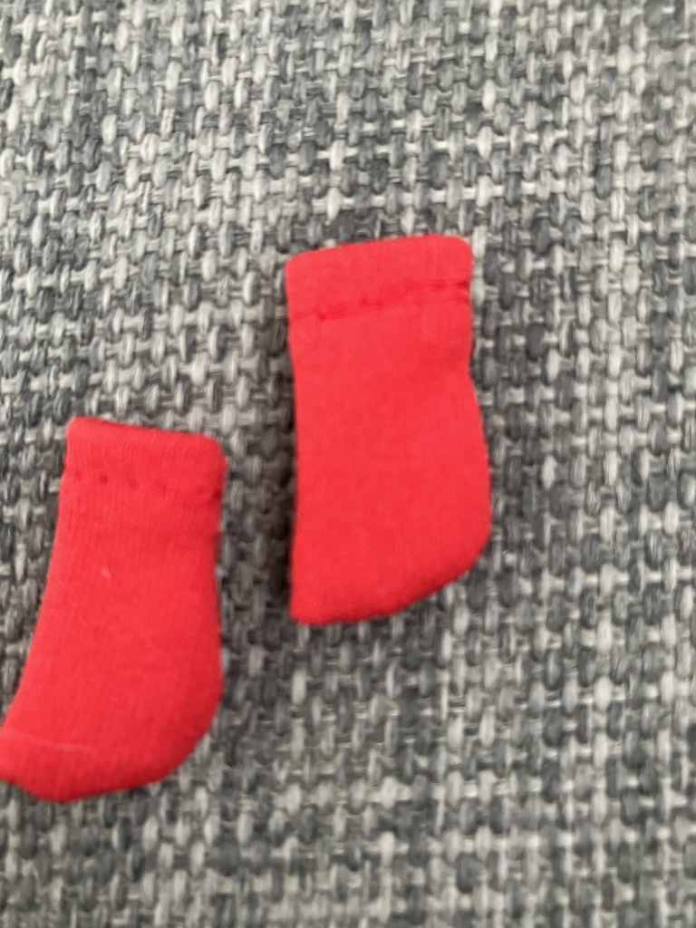 オビツ11  靴下　short red