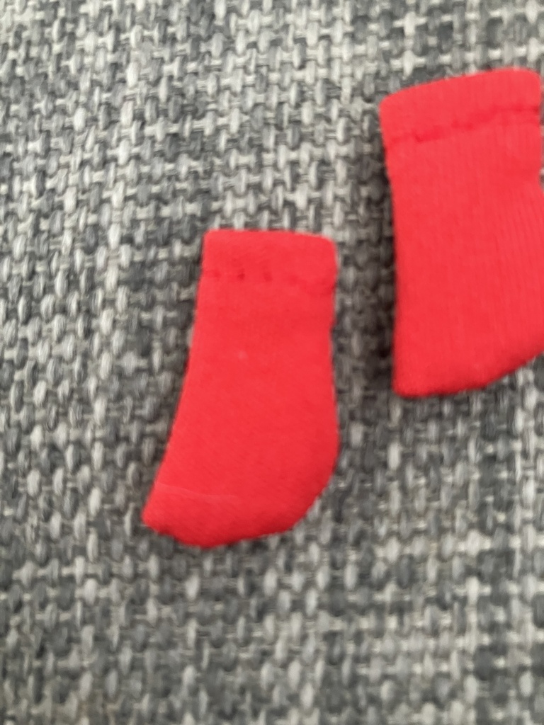 オビツ11  靴下　short red
