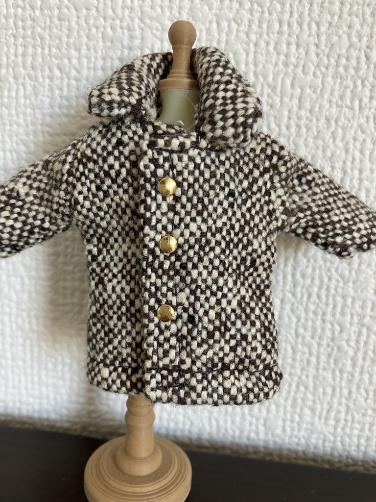 オビツ11  woolのコート　brown