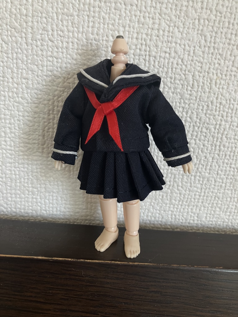 オビツ11  セーラー服3点セット　ネイビー