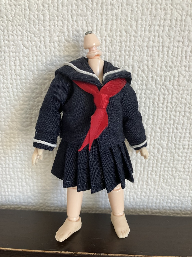 オビツ11  セーラー服3点セット　ネイビー
