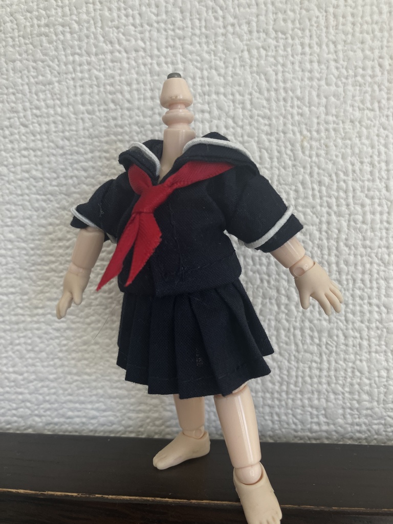 オビツ11  セーラー服　半袖　ネイビー