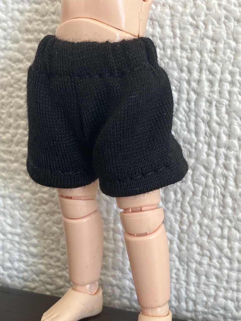オビツ11  ジャージ素材のshort pants black