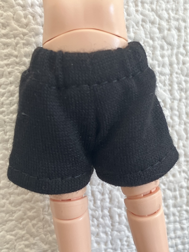 オビツ11  ジャージ素材のshort pants black