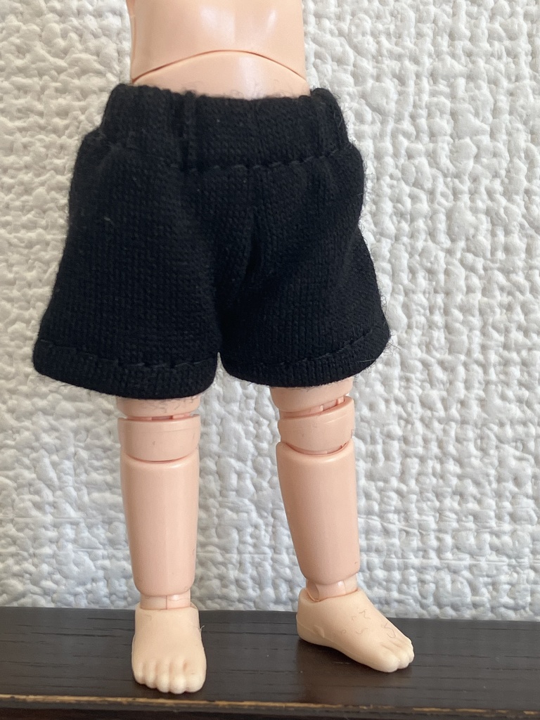 オビツ11  ジャージ素材のshort pants black