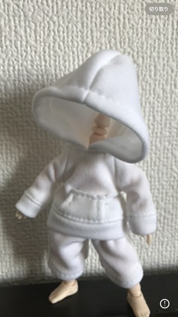 オビツ11  シンプルなパーカー　white
