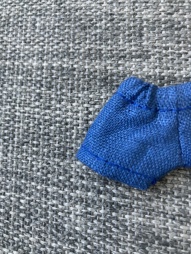 オビツ11  上質な麻のショートパンツ　blue