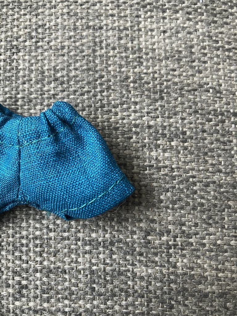 オビツ11  上質な麻のショートパンツ　blue green