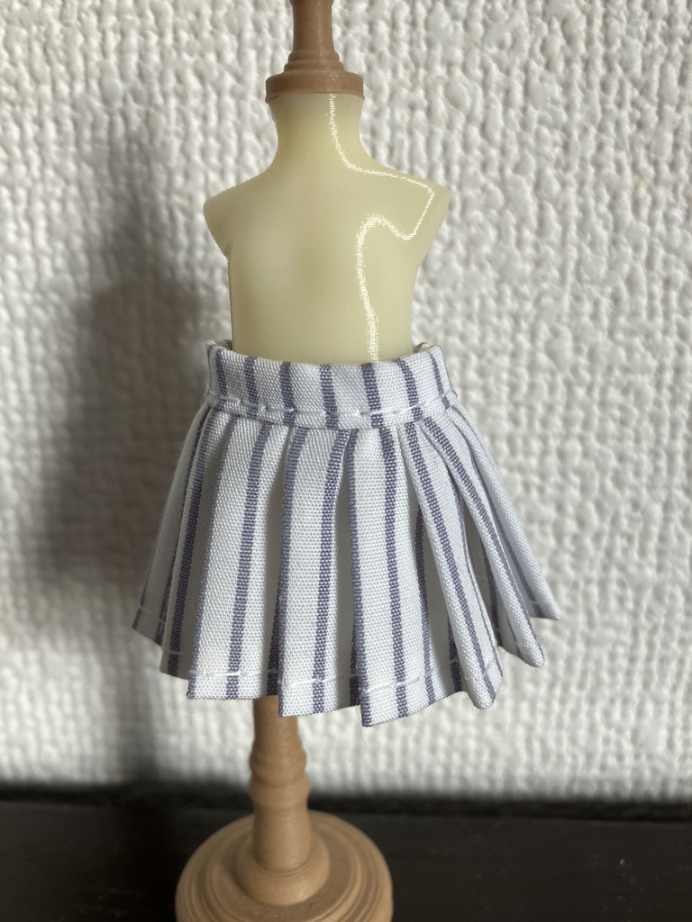 オビツ11  プリーツスカート　ストライプ