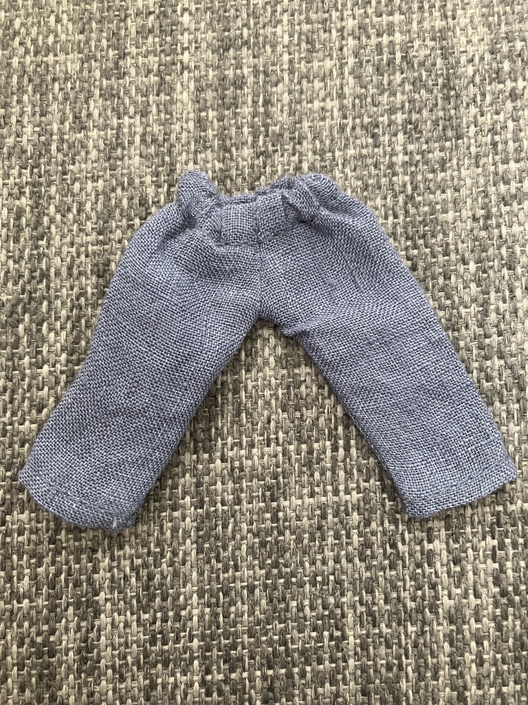オビツ11  上質な麻のパンツ　ブルーグレー