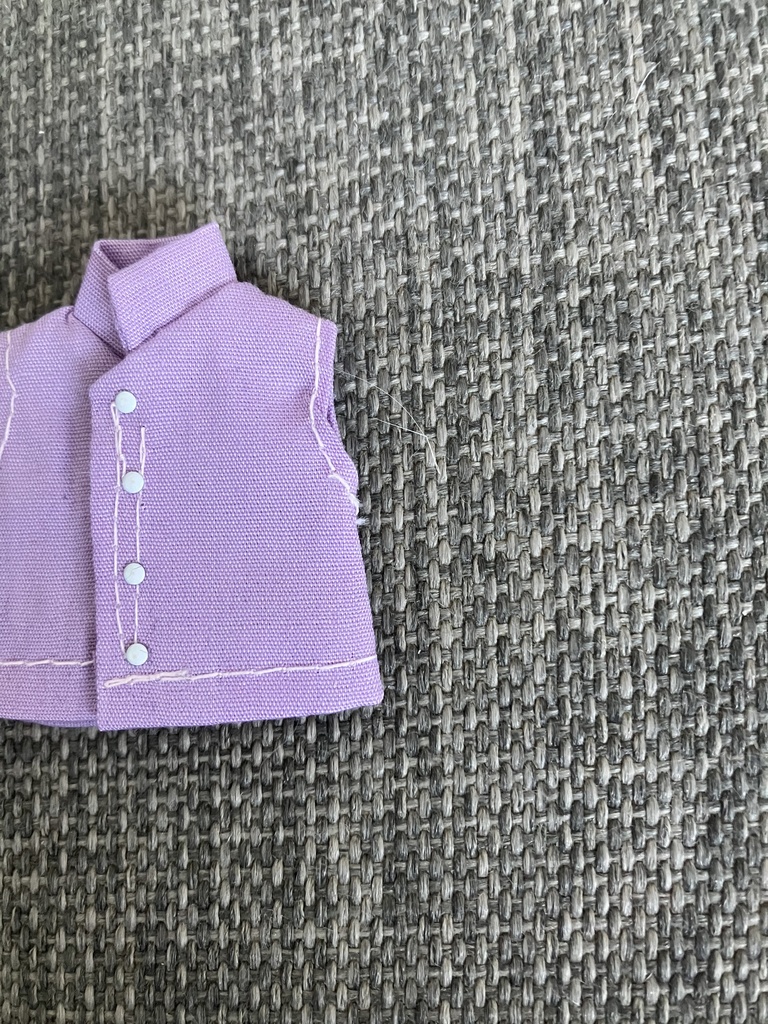 オビツ11  ノースリーブシャツ　スタンドカラー　lavender