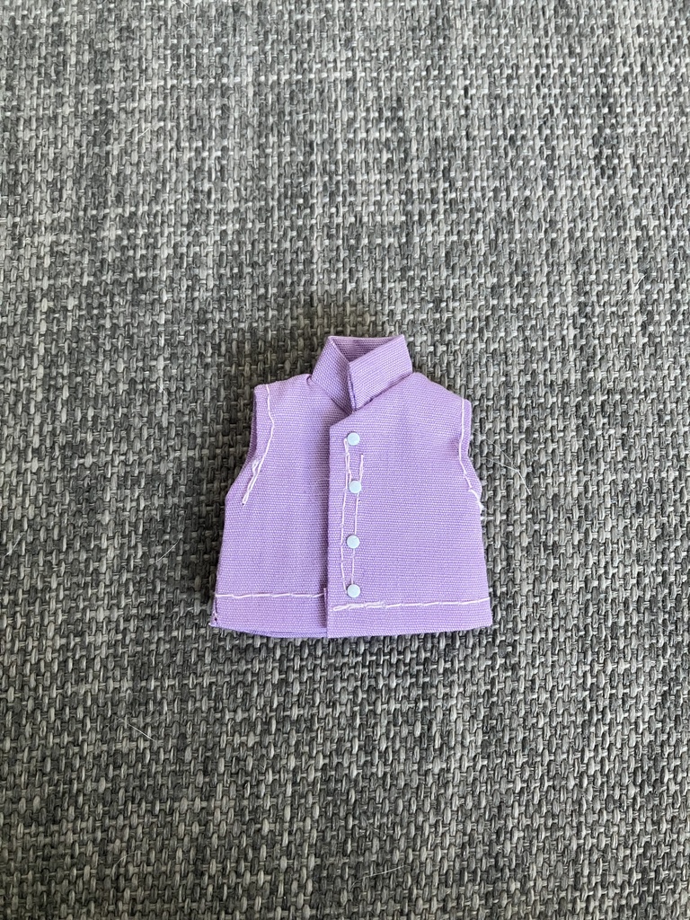 オビツ11  ノースリーブシャツ　スタンドカラー　lavender