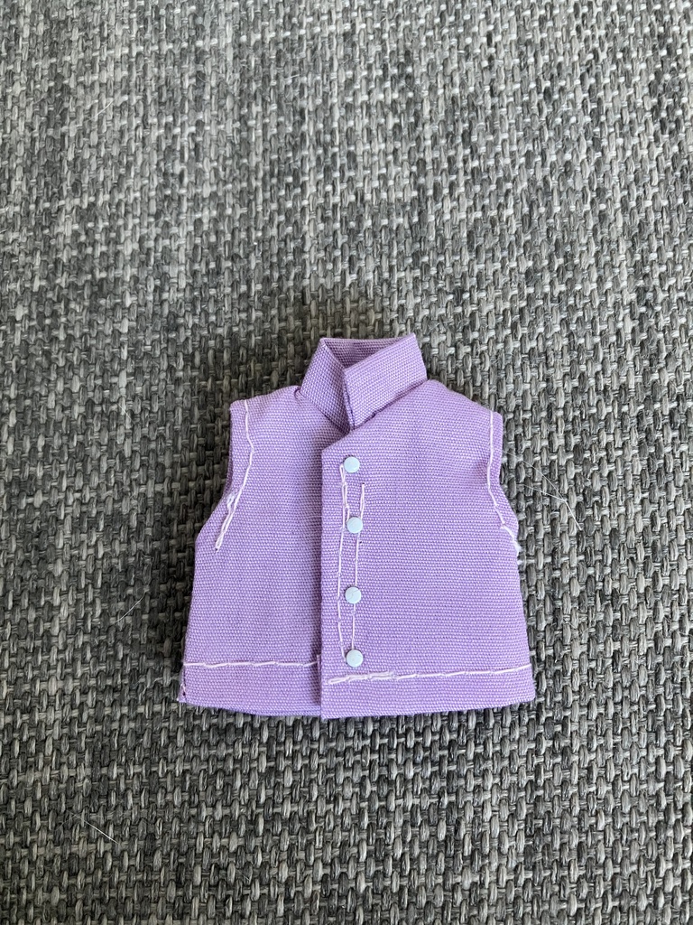 オビツ11  ノースリーブシャツ　スタンドカラー　lavender