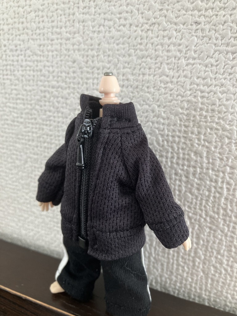 オビツ11  zip-upジャージ　black