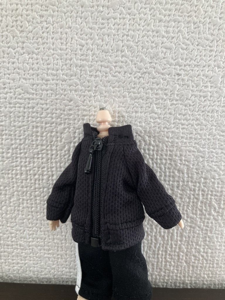オビツ11  zip-upジャージ　black