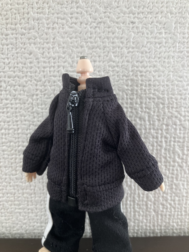 オビツ11  zip-upジャージ　black